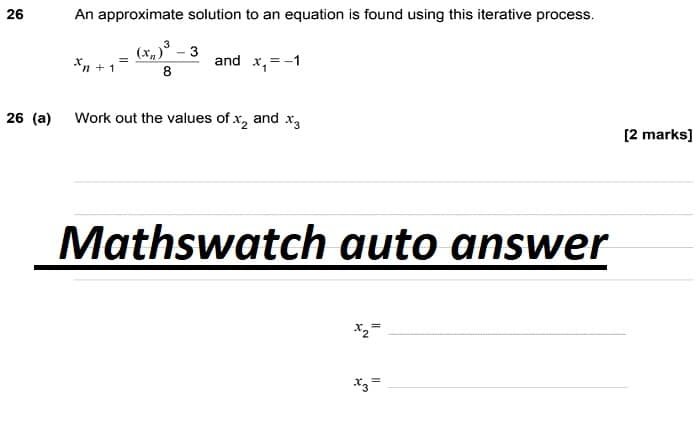 mathswatch auto answer